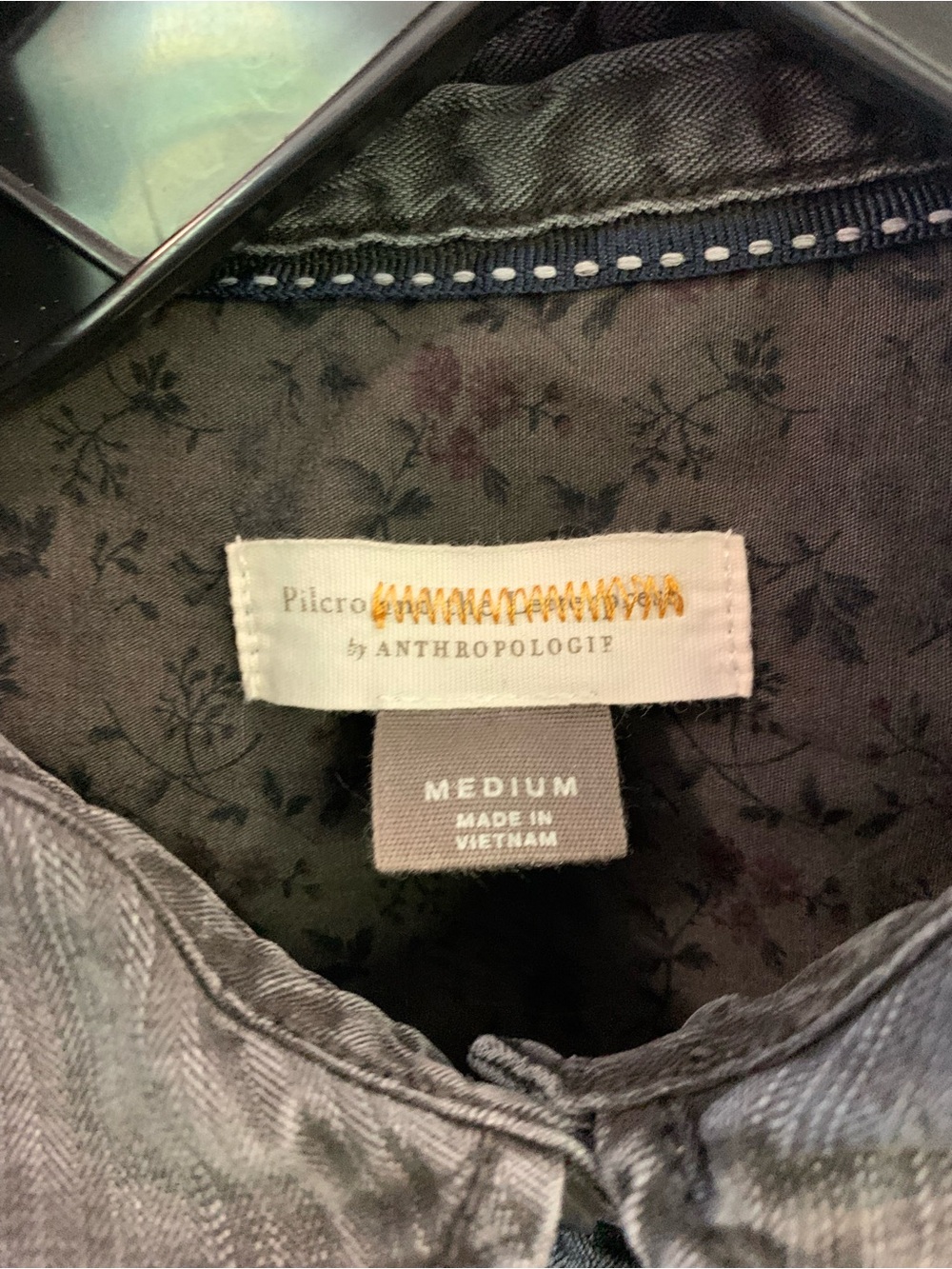 Pilcro by Anthropologie Black Washed Button-Up Shirt in Medium - Picture 4 of 12